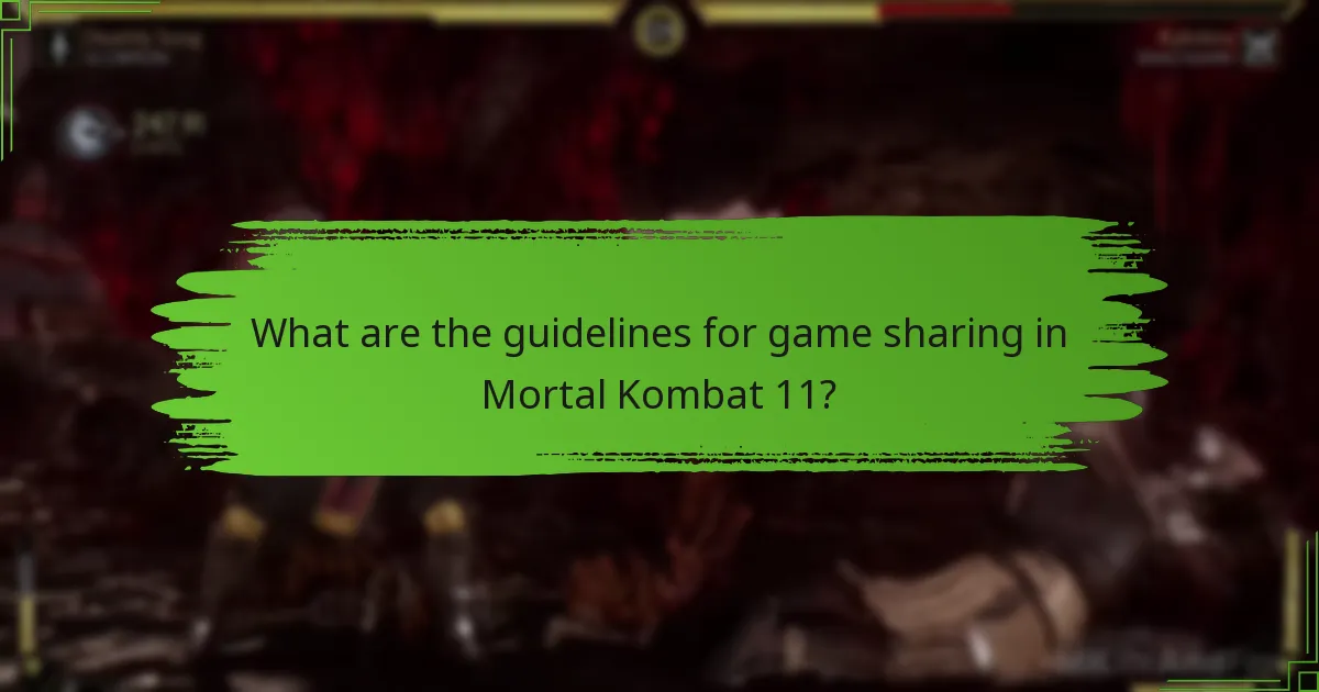 How does Mortal Kombat 11’s game sharing compare to other games?